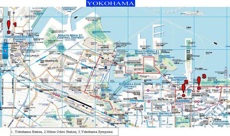 Yokohama berjalan peta
